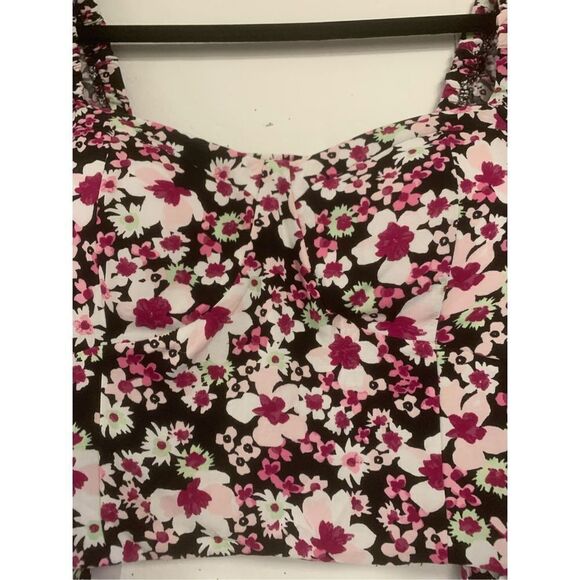 Floral Cropped Puff Sleeve Blouse - Picture 3 of 5